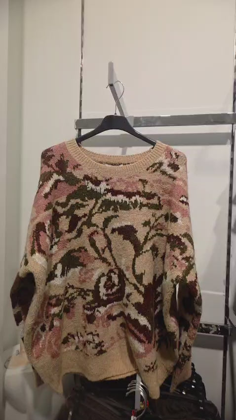 Floral Knit Sweater — real item video without sound
